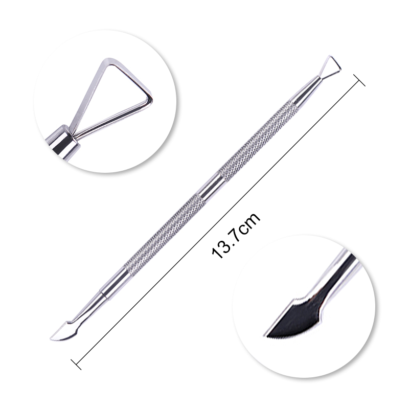 1 pc dobbelt-endede kvarts scrubs negle neglebånd pusher sten pen gryn død hud remover trimmer negle kunst plejeværktøj: 16