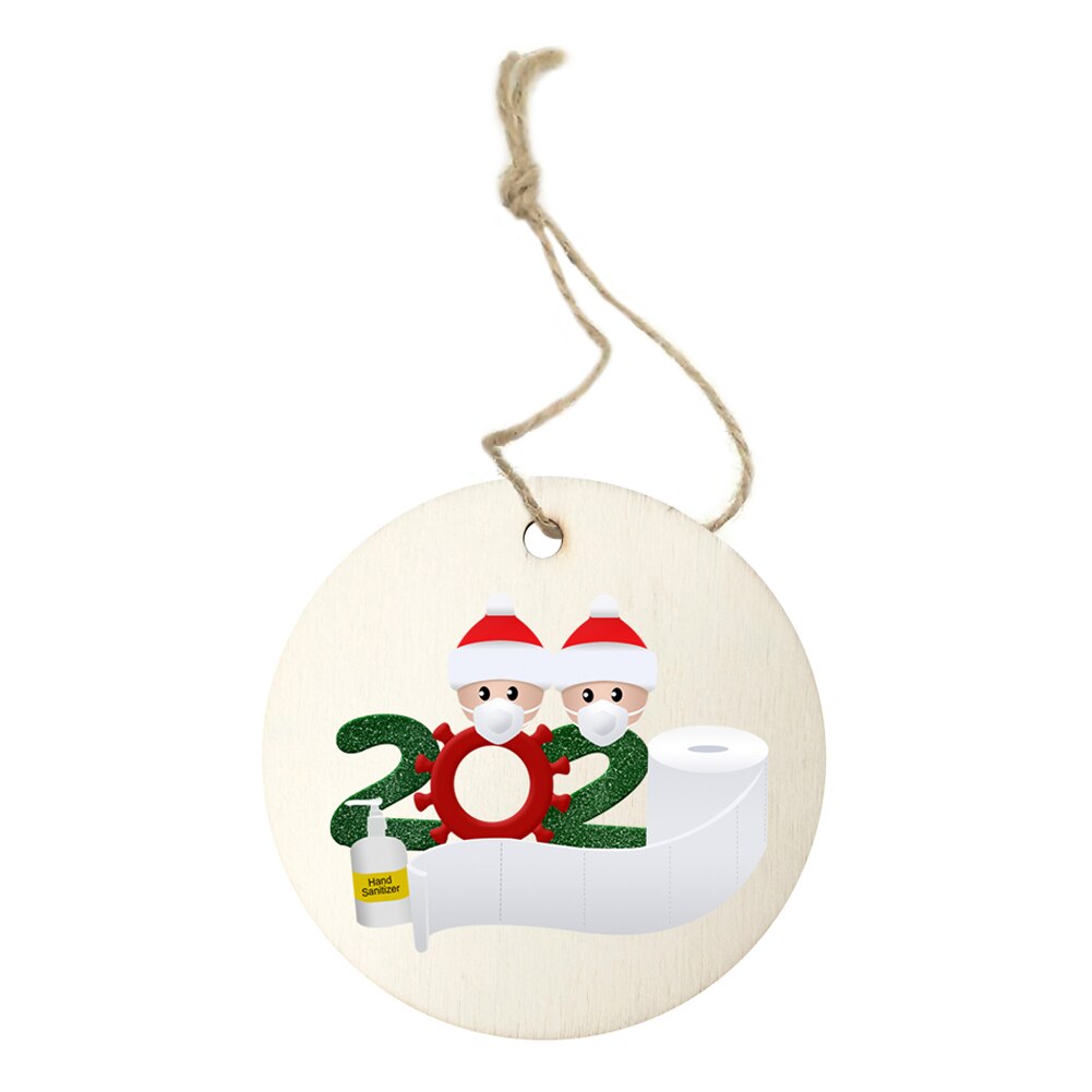 Diy Houten Masker Sneeuwpop Kerstboom Hanger Kerstman Met Masker Opknoping Ornamenten Decoraties Christmas Party: Family of 2