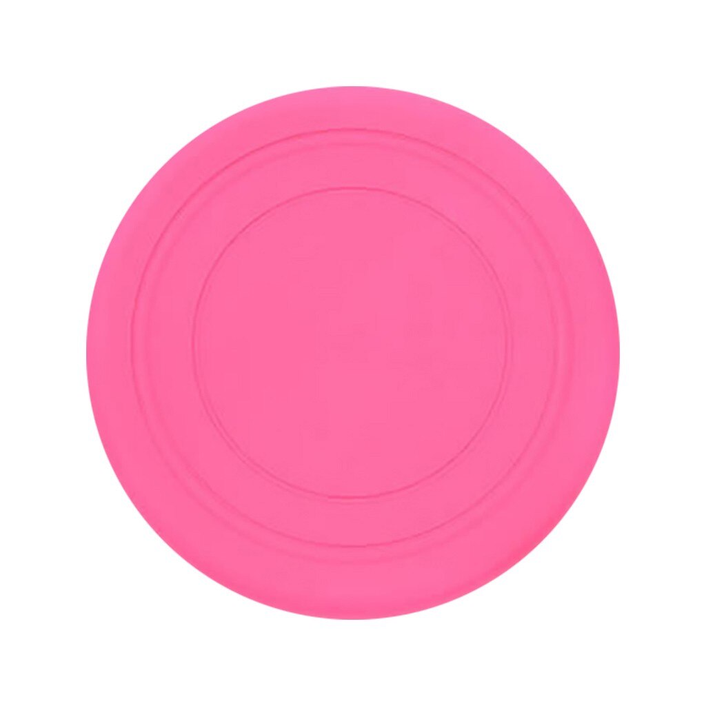 X4#Dog Flying Disc Soft Flexible Rubber Fun Floating Foldable Flyer Disc Dog Flying Saucer Toy For Interactive Trianing Dog Toys: Pink