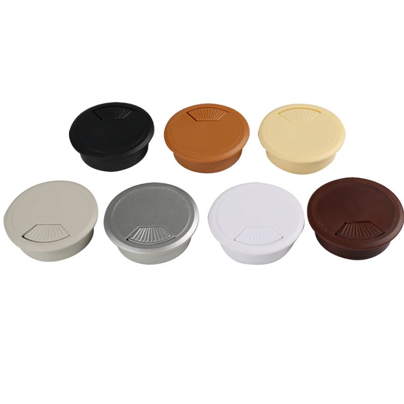 1PCS ABS Wire Hole Covers Grommet Cable Hole Cover Furniture Hardware Plastic Line Holder For Computer Desk Table 80mm