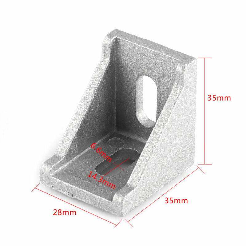 5/10pcs corner fitting corner aluminum connector bracket fastener 3030 4040 2028 3060 series industrial aluminum profile: 35x35x28mm  5pcs