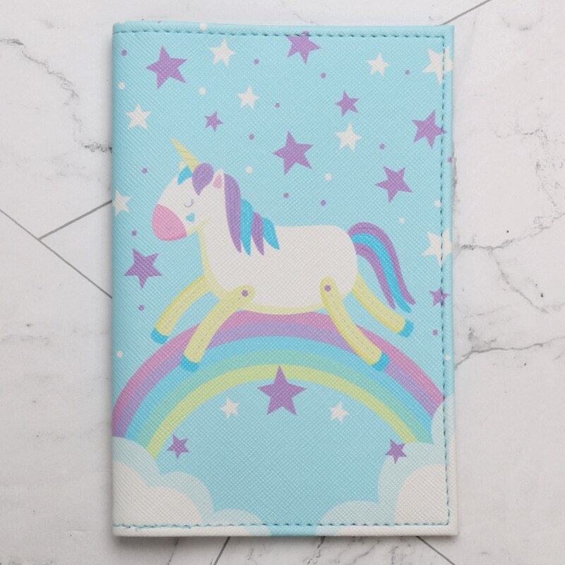 1pc Unicorn PU Leather Travel Passport Cover Cards Case Women Men Travel Credit Card Holder Travel ID&Document Passport Holder: Unicorn04