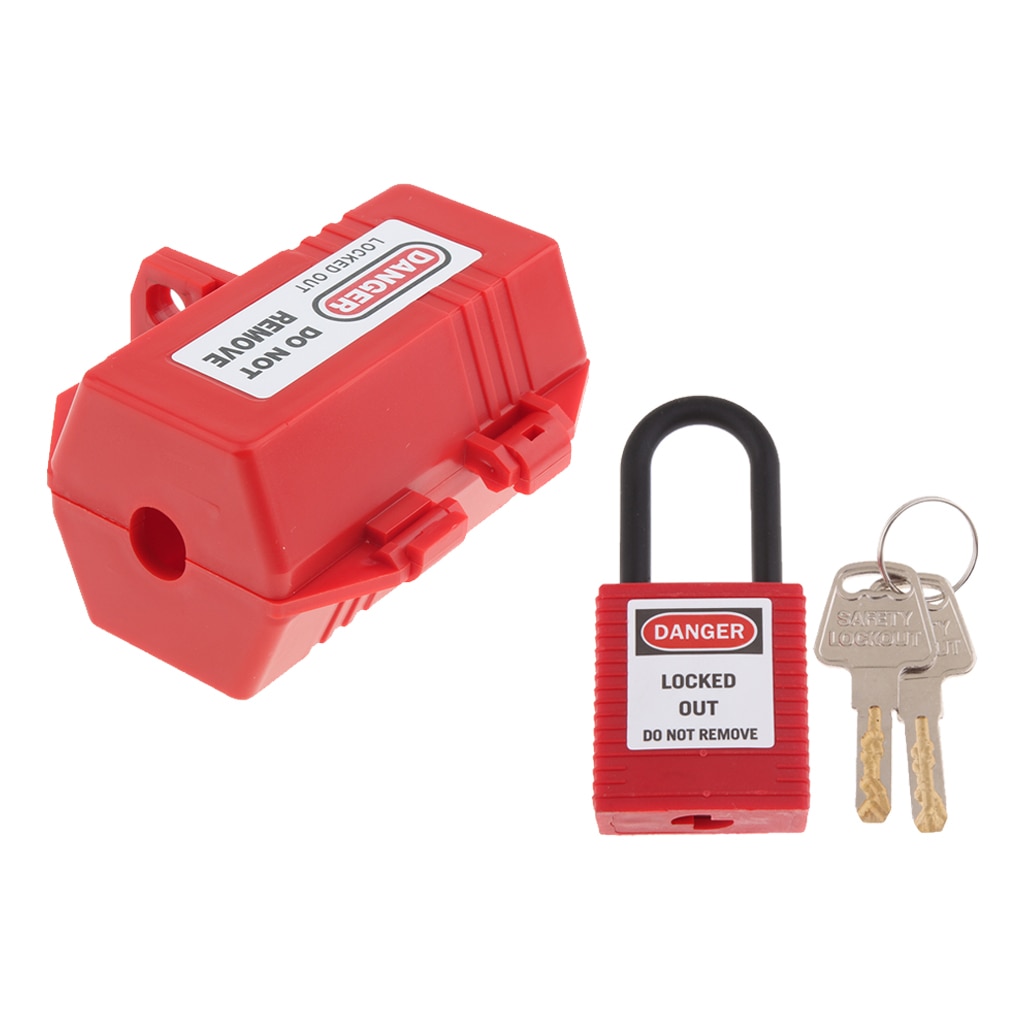 Safety Electrical Plug Lockout Box Plastic Tagout Power Plug Padlock Tools