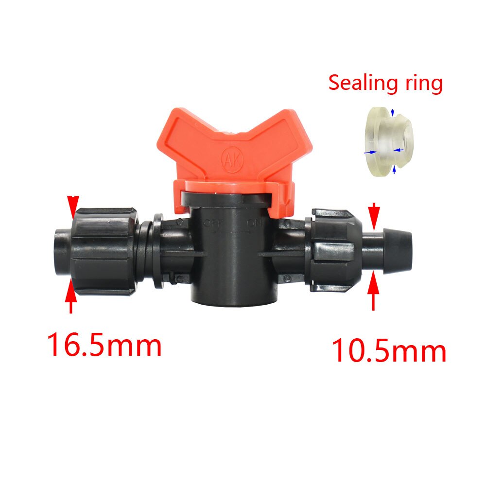 1pc 16mm 5/8'' Irrigation Drip Tape Connectors Tee Garden Tap Threaded Lock Hose Splitter 1/2 3/4 Thread 2/3-Way Tube Joints: G