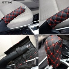 Jetting 2Pcs Diy Gear Set Handrem Case Houder Protectors Universal Grid Microfiber Auto Decoratie