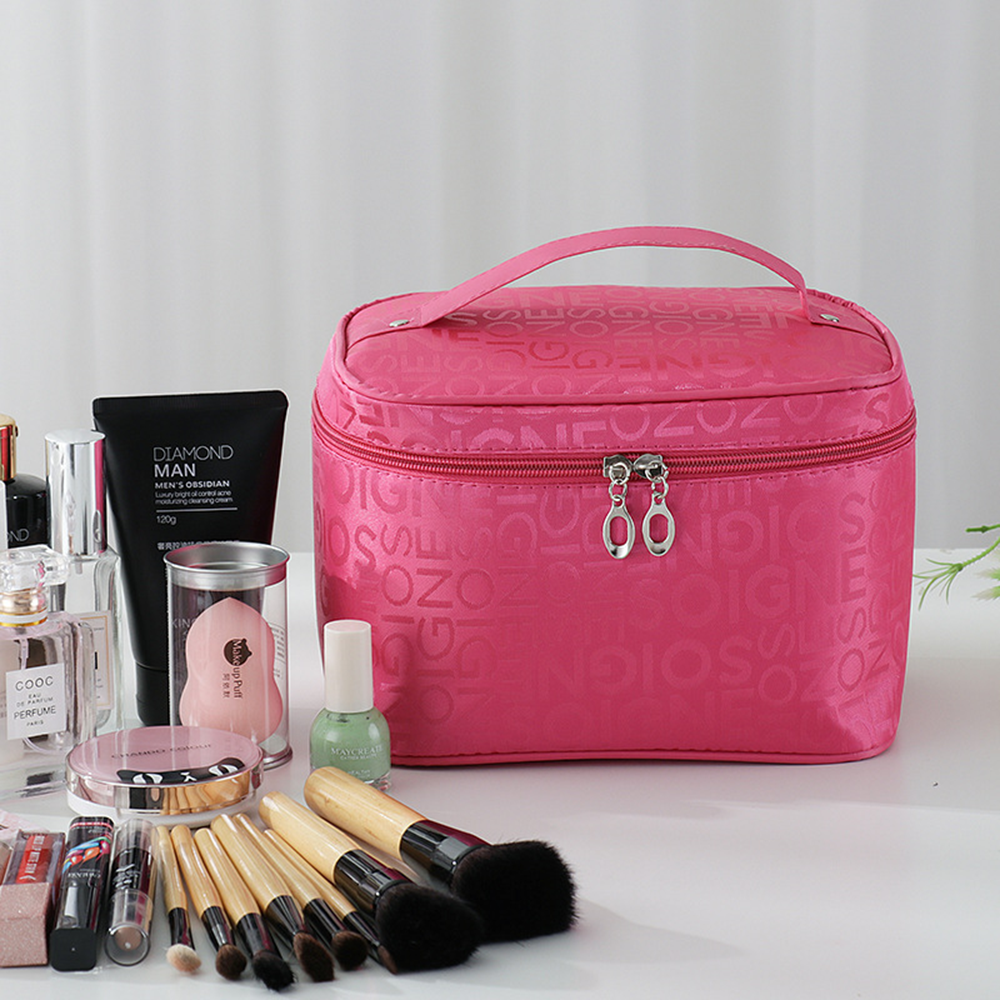 Makeup Bag Portable Large Capacity Organizer Storage Box Advanced CarryOn Waterproof Wash Cute Sweet Handbag Simple Toiletry Bag