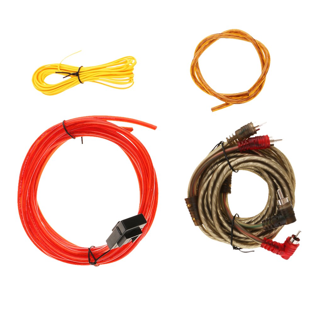Auto Subwoofer Sub Versterker Amp Rca Bedrading Kit Power Kabel 126