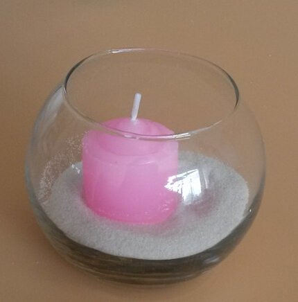 Glas kop lysestager cirkel bold fødselsdagsfest hjem dekoration diy glas krystal lysestager fest