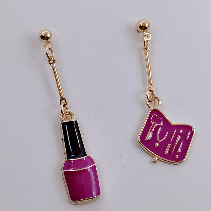 Nagel Salon kunst nagellack emaille ohrringe damen mädchen: mischen- Violett