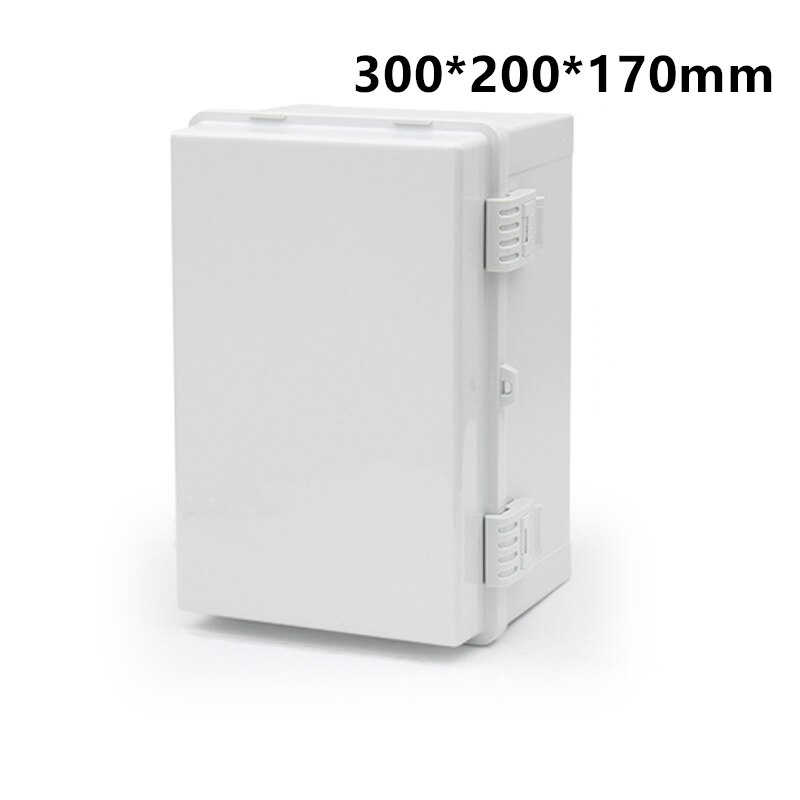 ABS Waterproof Plastic Enclosure With Hasp Electrical Distribution Box Electrical Junction Box Outdoor Sealed Switch Power Case: 300-200-170-N