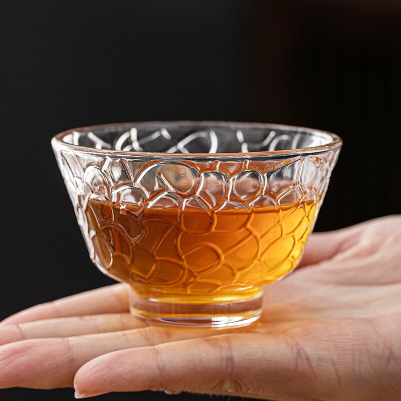 LUWU clear glass tea cup glass cup teacup drinkware 75ml