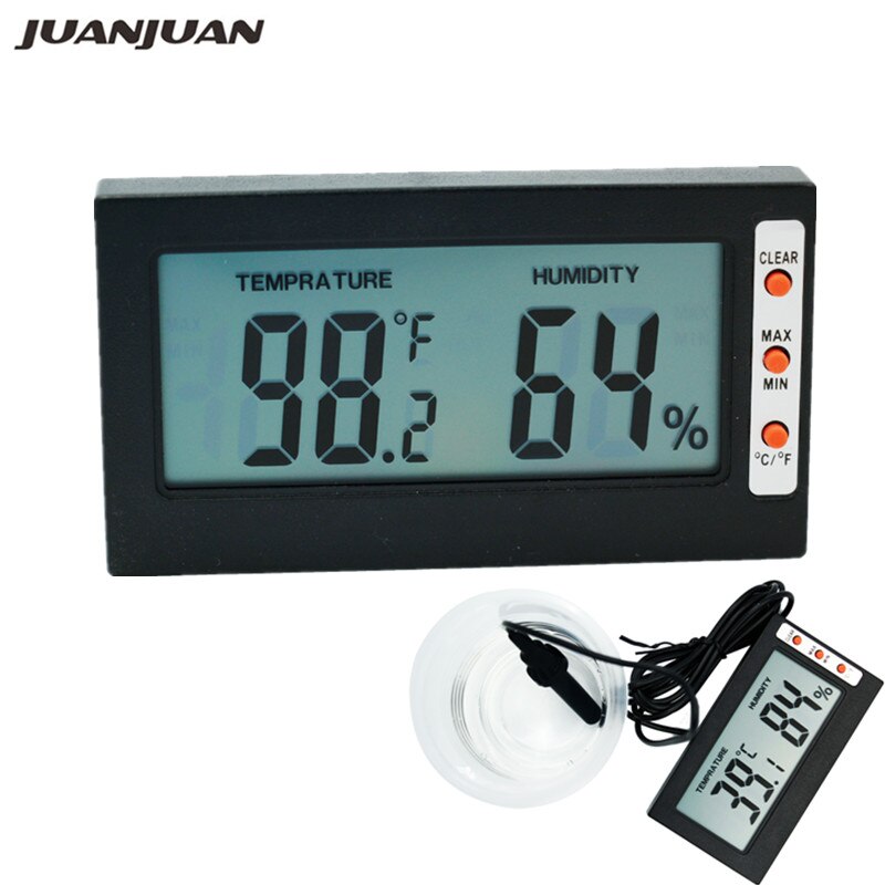 Temperature Humidity Gauge Indoor/Outdoor Digital LCD Thermometer Hygrometer Meter Wired External Sensor Tester 20% off