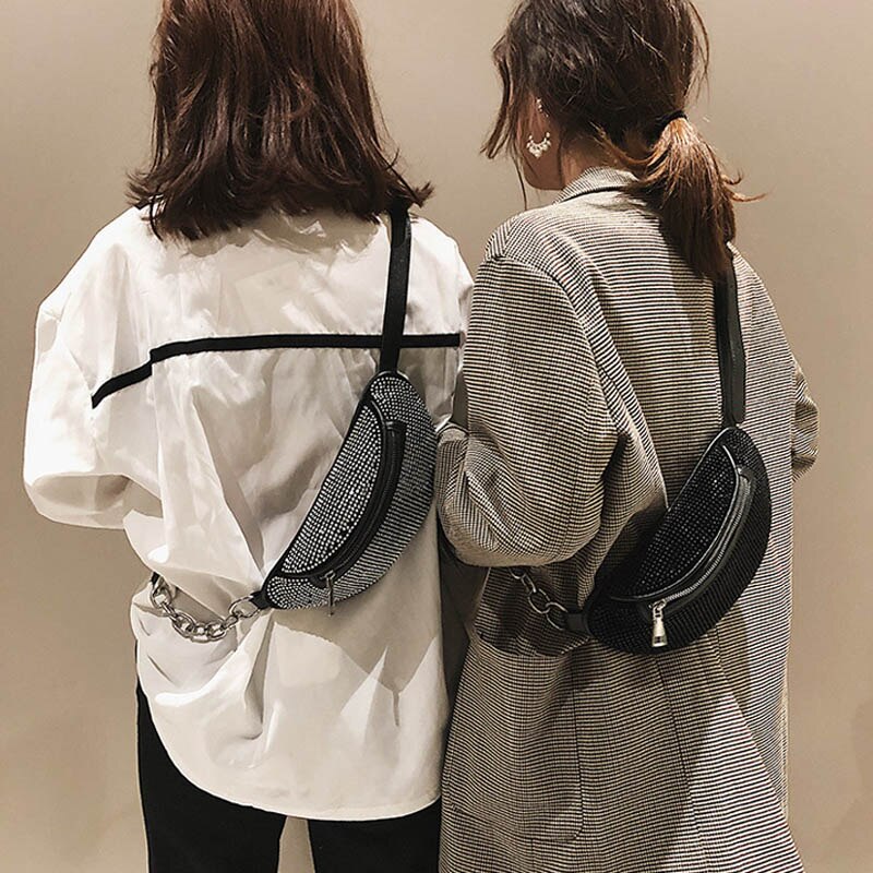 women Bags Diamond Mini Shoulder Bag Travel Crossbody Messenger Bags Female Zipper Chest Pack Casual Bolsa feminina