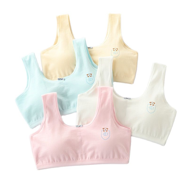 8-16 ans Coton Jeunes Filles Soutien-Gorge Respirant fille Sport Soutien-Gorge Sous-Vêtements Pour Enfants Adolescents Soutiens-gorge Avec Plastron Lingerie Gilet