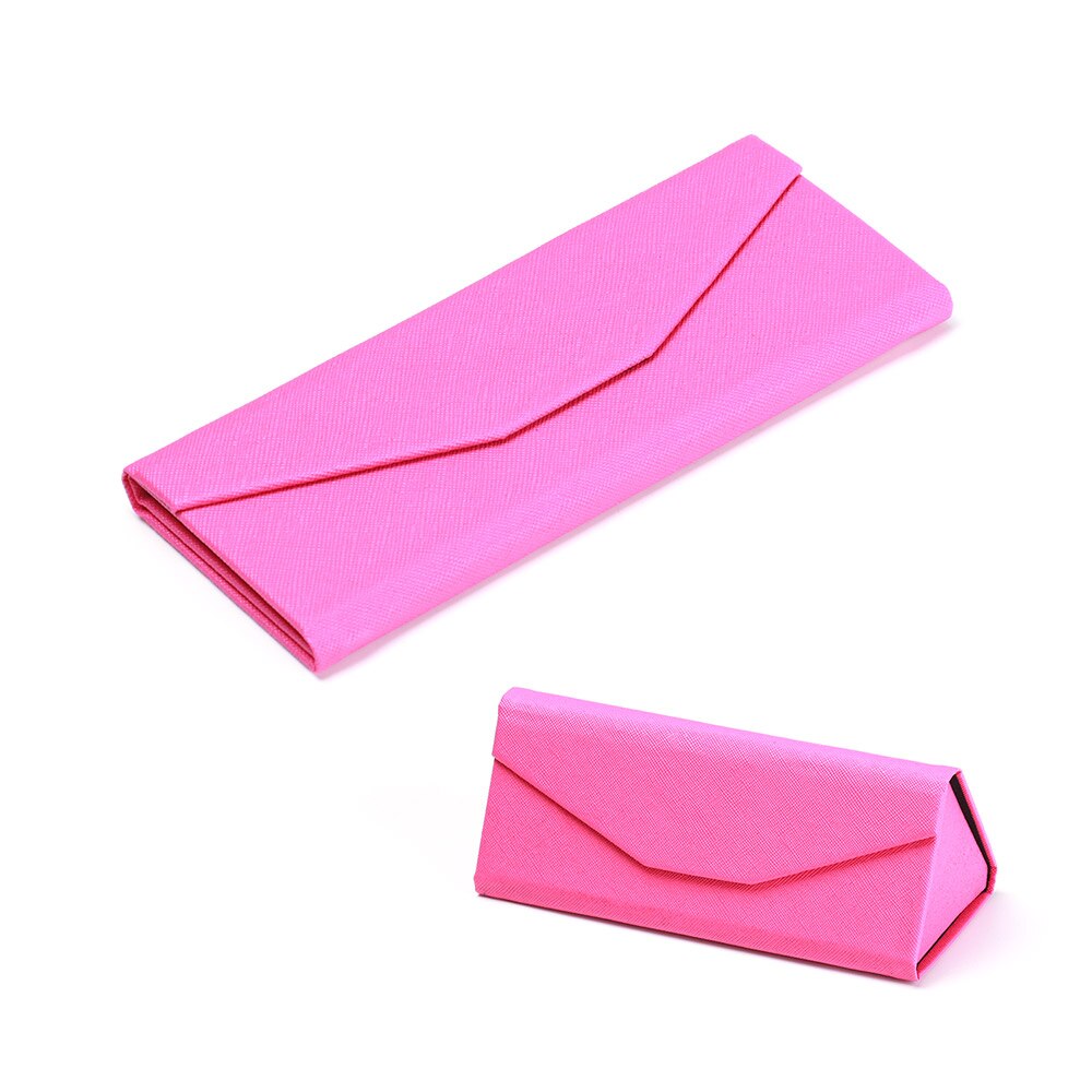 Foldable Sunglasses Case Transparent Korea Cloth Glasses Box Ecofriendly Eyewear Eyeglasses Protector Container For Sunglasses: rose red