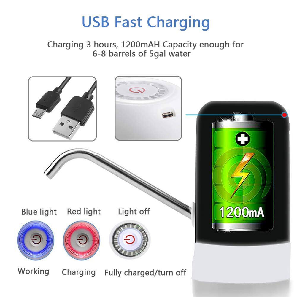 Newly Automatic Drinking Water Pump Universal Electric Water Dispenser with LED Button Indoor Office VA88