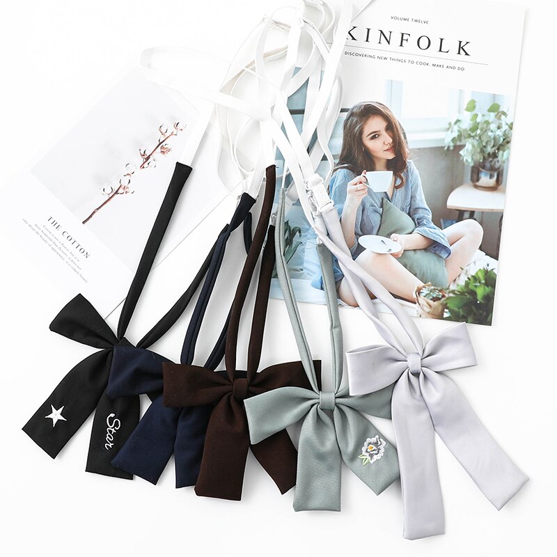 Japanse jk-uniform, strik voor dames, effen overhemd, matrozenpak, schooluniform, windstrik, rode calamus strik, rode