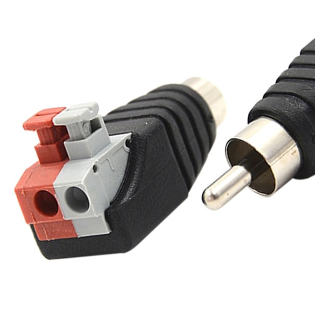 Speaker Wire Cable to Audio Male RCA Connector Adapter Jack Plug For Multimedia Male RCA Connector Adapter