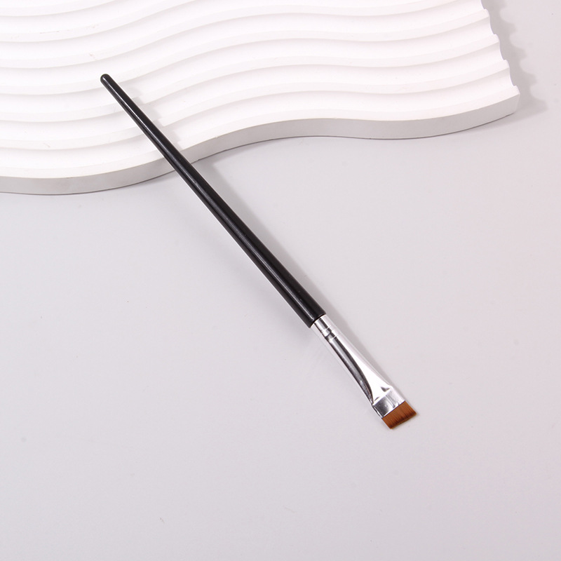 Brochas profesionales para delineador de ojos y cejas, brocha de maquillaje con hoja angular suave, delineador plano fino, herramientas de maquillaje para mujer: Rojo