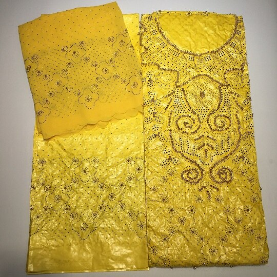 bazin riche getzner african fabric with rhinestones & beads latest top 3 in 1 basin tissu africain brocade fabric for dress