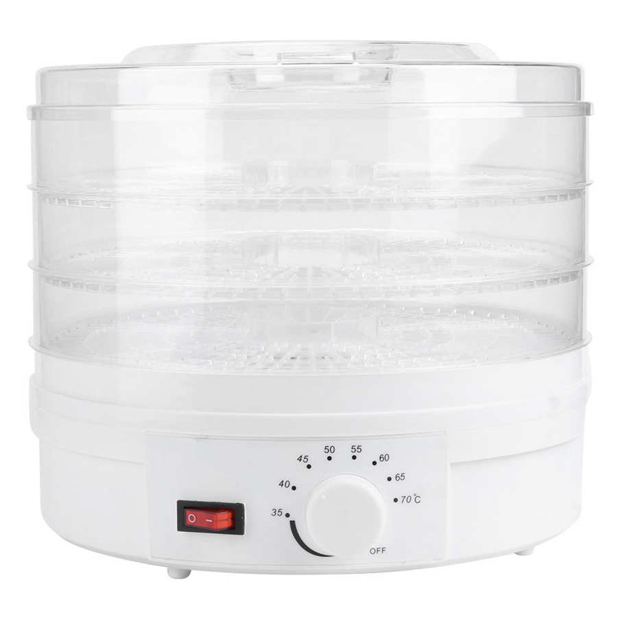 Food Dehydrator 350W 3‑Layer Removable Trays Transparent Mini Food Dryer Fruit Medicinal Materials Drying Dehydrator for