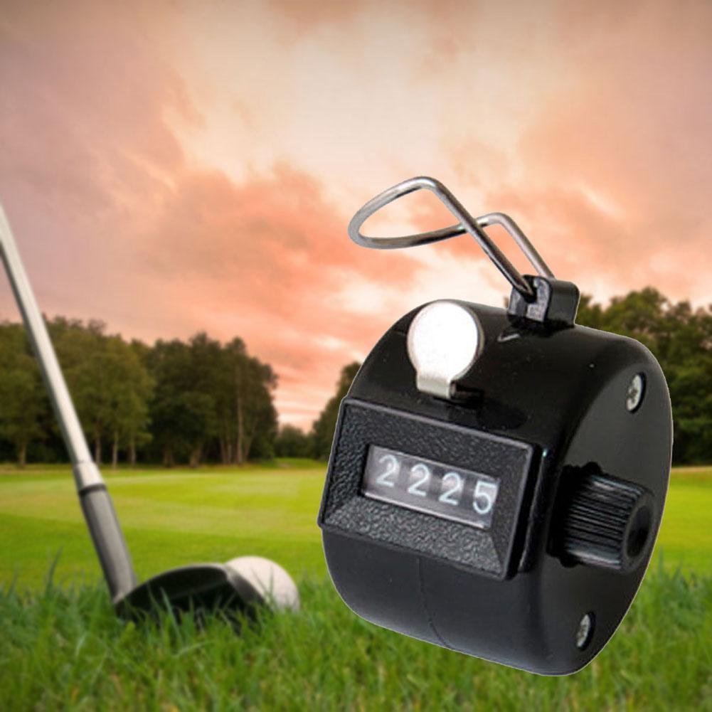 1x Hand Tally Counter metal counter 4 digit Manual counters Pressing the manual counter People Counting Clicker Golf Points: Black