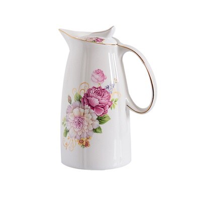 1.5L / 2L Ceramic Pitchers Water Bottles Cold Kettle No Explosion Jug Large Capacity Household Ceramic Thermos: 1.5L / C