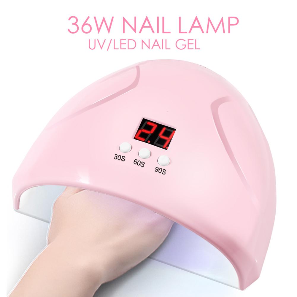 36W Smart Led Uv Nail Lamp Snelle Droge Manicure Polish Droger Fototherapie Machine