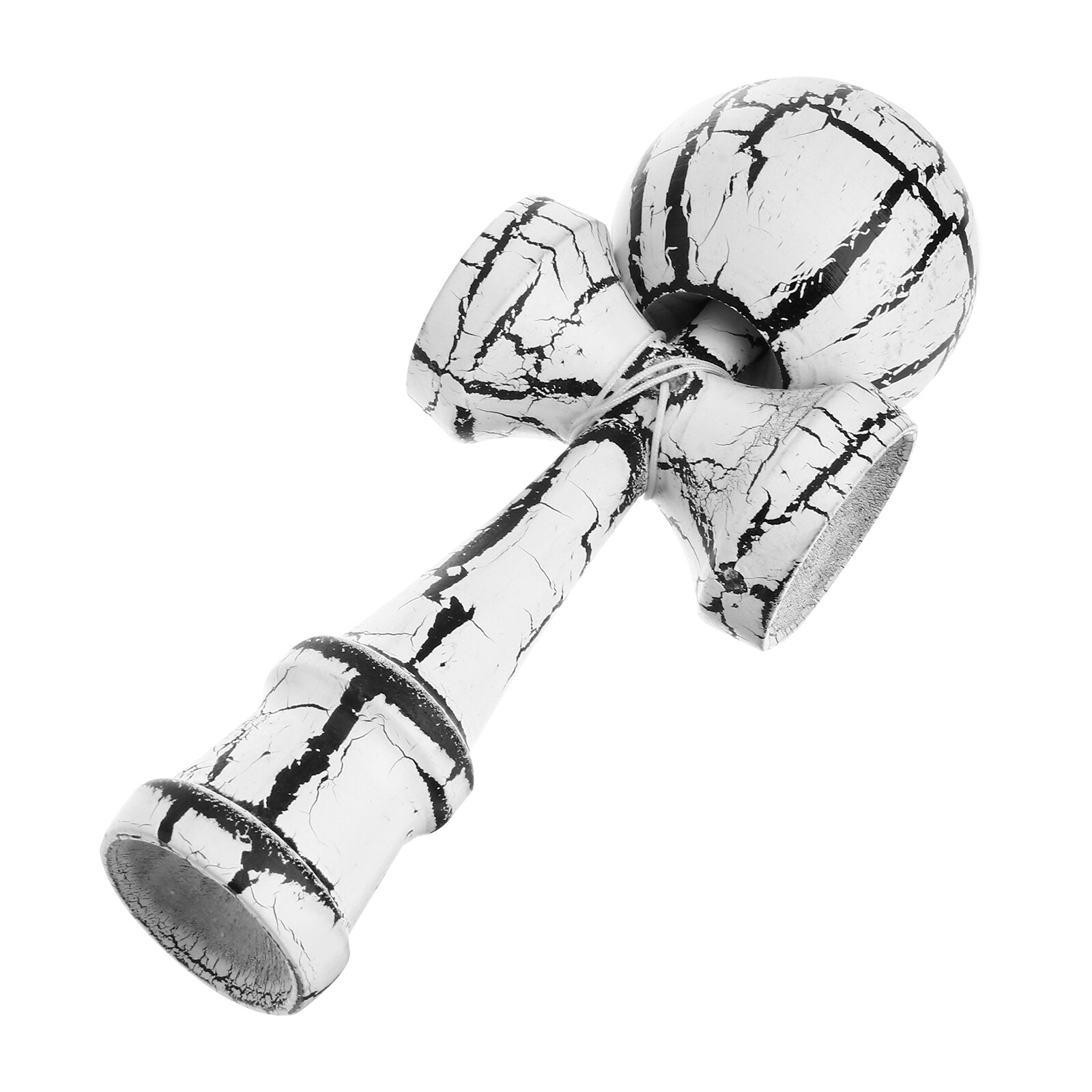 1pc kendama-holzpuzzle-freizeitspielzeug für kinder: Schwarz weiß