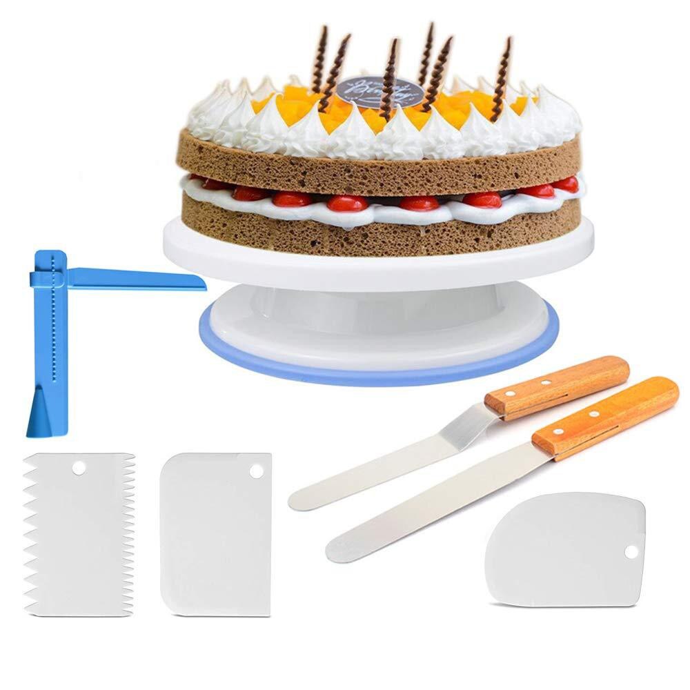 62pcs Cake Decorating Kit Cake Rotating Turntable Icing Piping Nozzles Cake Spatula Kitchen Baking Pastry: C2125