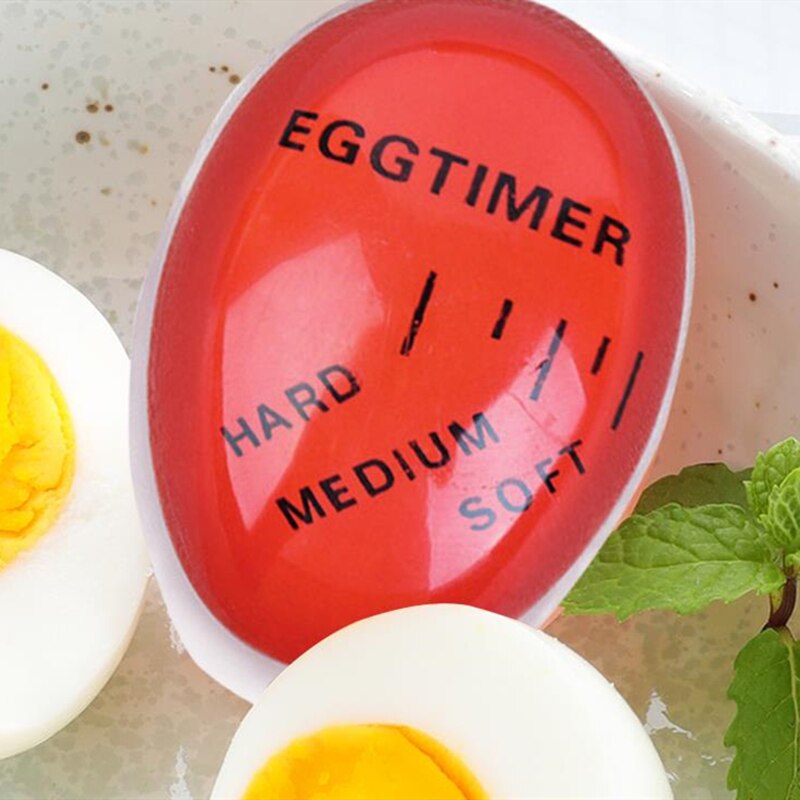 Egg Timer Perfect Egg Color Changing Timer Yummy Soft Hard Boiled Eggs Cooking Resin Red timer Kitchen Eco-Friendly tools 1pcs