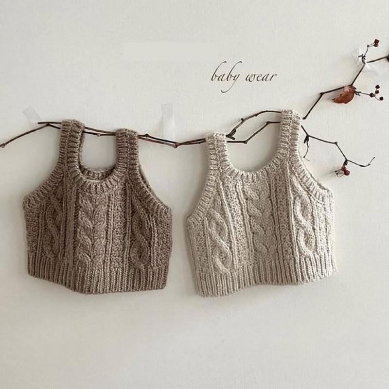 Chaleco de punto para bebé, suéter sin mangas de Color sólido para niña, chaqueta Cárdigan para niño, ropa de punto para niño, nueva