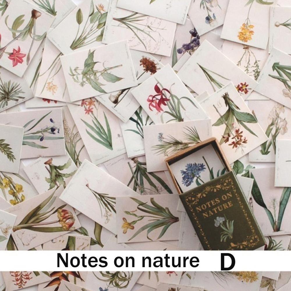 Nuevas Mini páginas de Libros Retro Material de Collage de plantas papel chatarra Vintage álbum de recortes DIY papel decorativo diario planificador H9I2: D