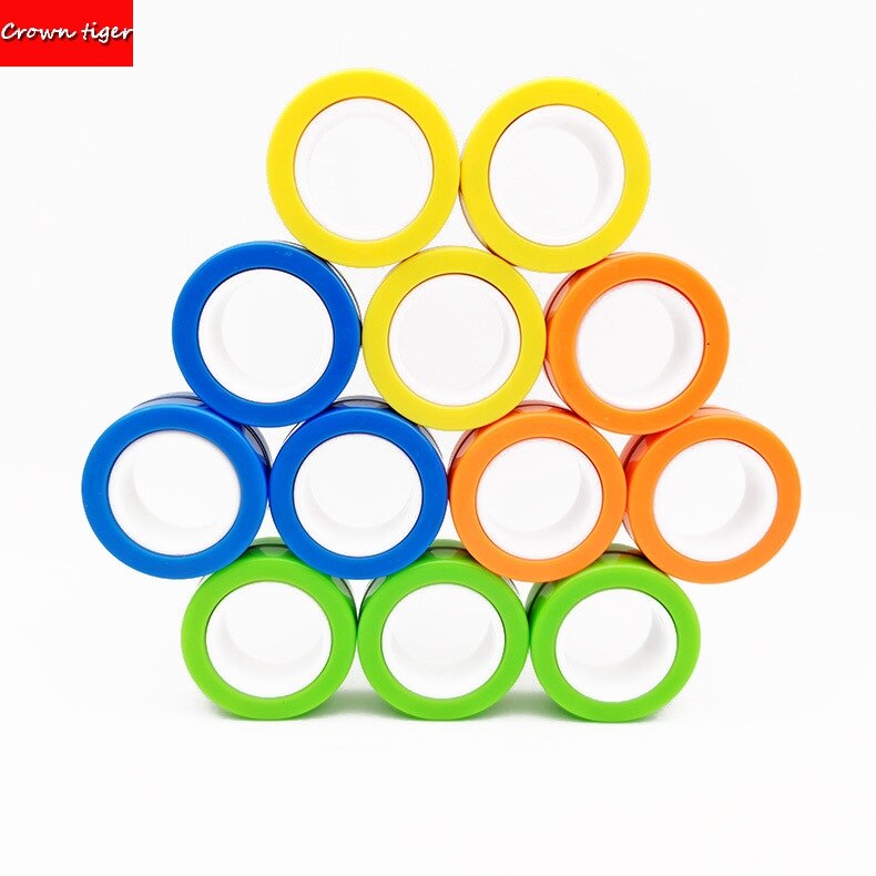 Magnetic Rings Anti-stress toy ring Stress Relief Ring toy For Autism ADHD Anxiety stress Relief Focus fidget finger ring