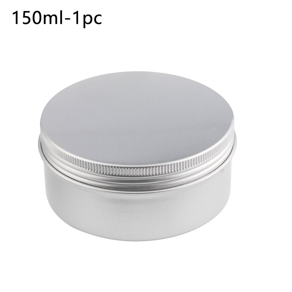 30-250ml Aluminum Cap Cosmetic Tin Pot Lip Balm Jar Containers Oil Wax Empty Home Storage Plastic Container Aluminum Cap Bottle: 150ml-1pc Aluminum