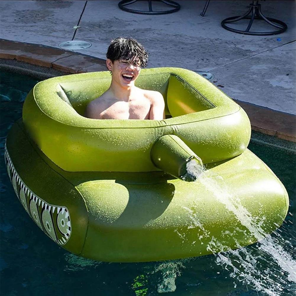 Summer inflatable tank adult pvc swimming pool water jet large and strong buoyancy floating bed outdoor swimming pool water toys