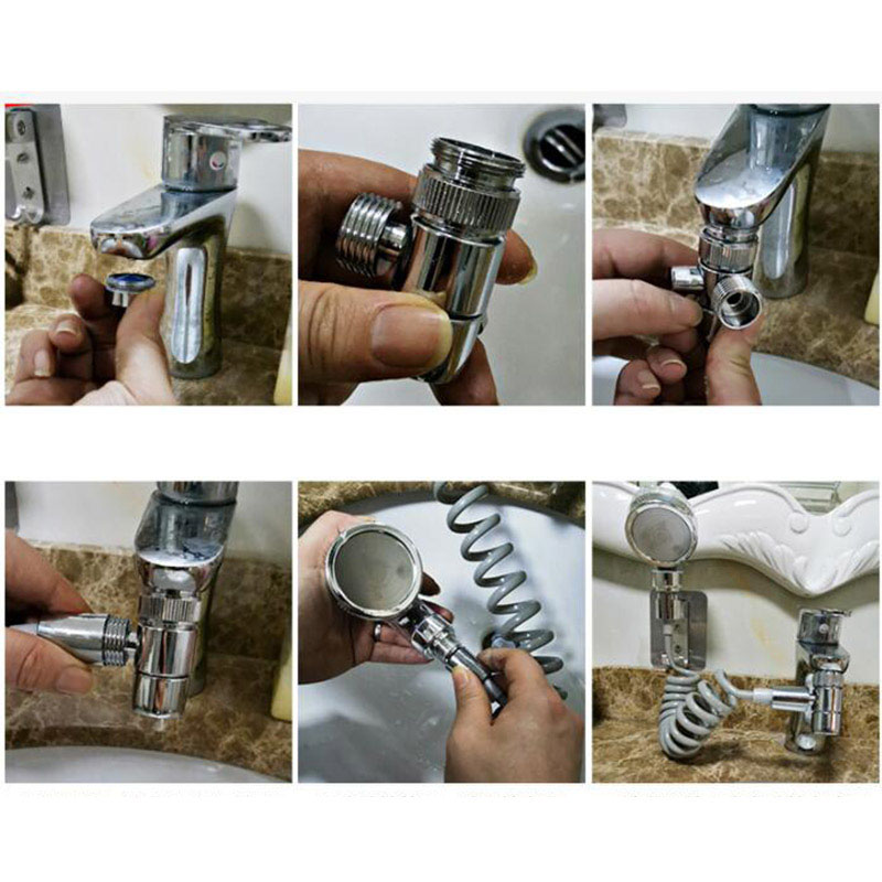 Toilet Hand Held Bidet Spray Shower Head set system Hose Connector Douche Kit Valve Bathroom Bidet Sprayer Jet Tap Holder