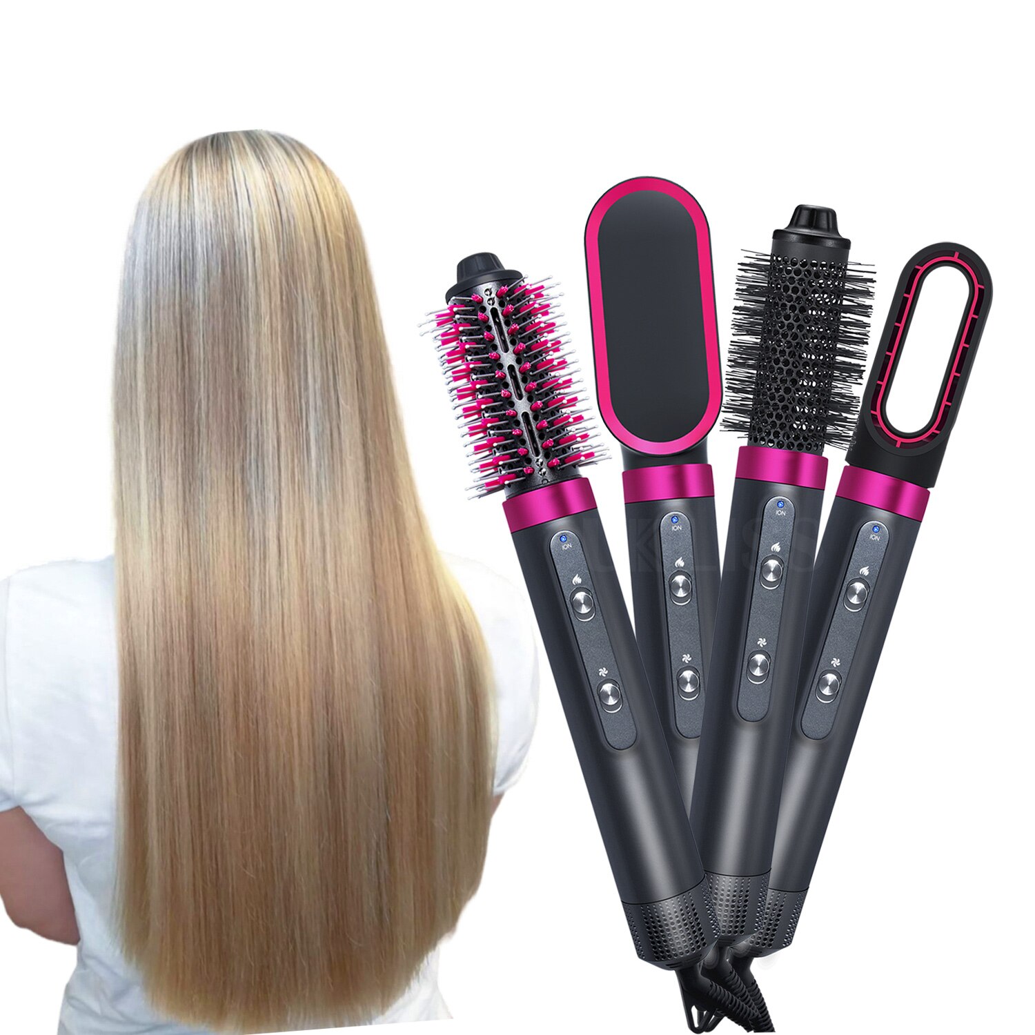 One Step Hair Dryer and Volumizer Styler Blow Dryer Hair Blower Brush 4 In 1 Mutifunctional Hairdryer Hairbrush Curling Iron