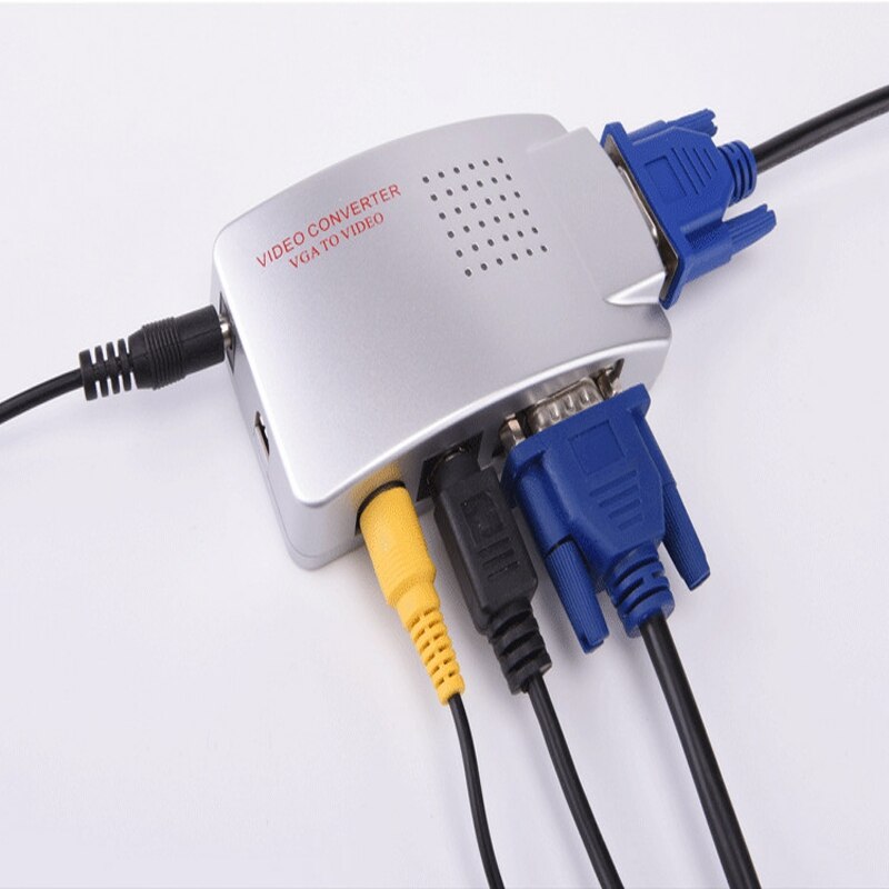 VGA to AV RCA S-Video Converter Adapter Box DAC