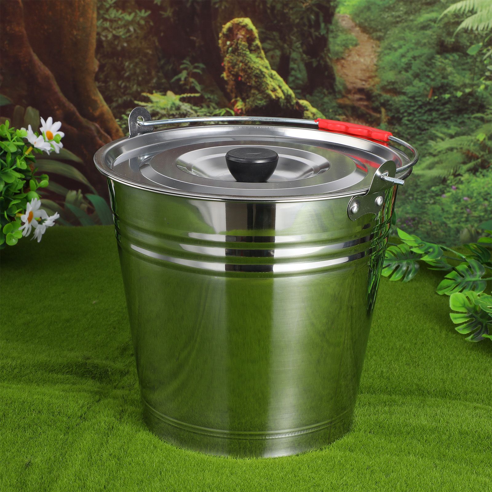 Metal Barrel Bucket Buckets Drink Dispenser Ice Stainless Steel Milking with Lid Water Pail