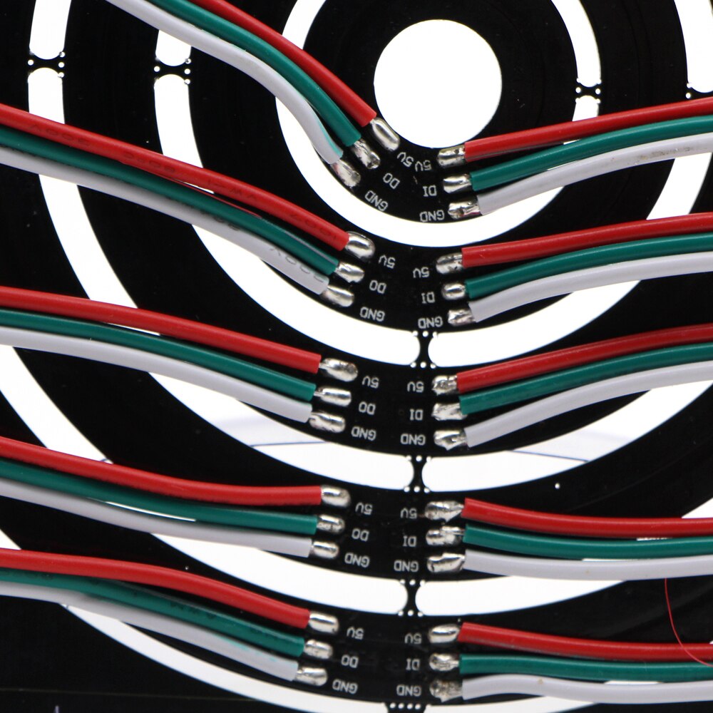 WS2812B ic Built-in RGB pixel Ring 8/16/24/35/45 Bits leds Module Individually Addressable 5050 RGB Full Color Round LED Circle