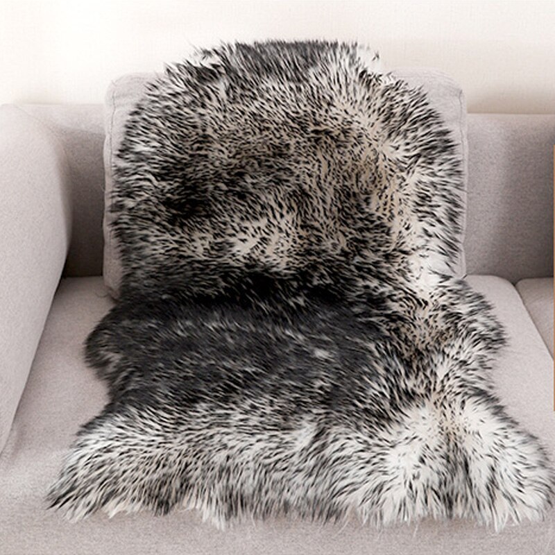 60cm*40cm vardagsrum sovrum mattor färg fluffiga mjuka mattor för konstgjorda fårskinn hårig matta tvättbar fuskmatta sovrum