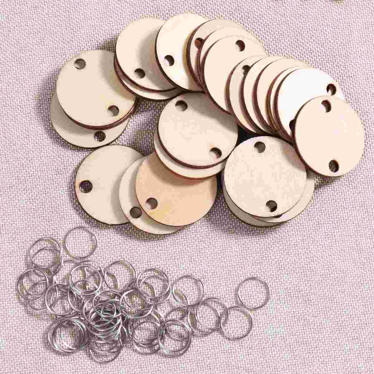 50pcs Calendar Plaque Thicken Round DIY Calendar Board for Bedroom Home Living Room