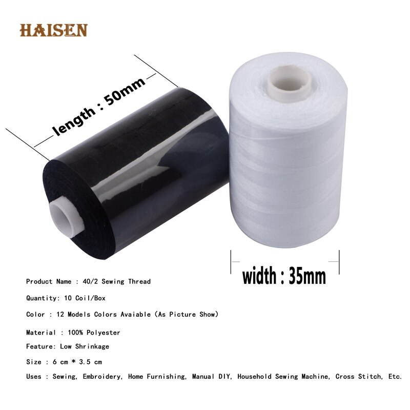10 Spoelen/Set,402 Geel Serie Polyester Draad 1000 Yard/Coil, voor Diy Quilten, Handwerken &amp; Huishoudelijke Naaimachine