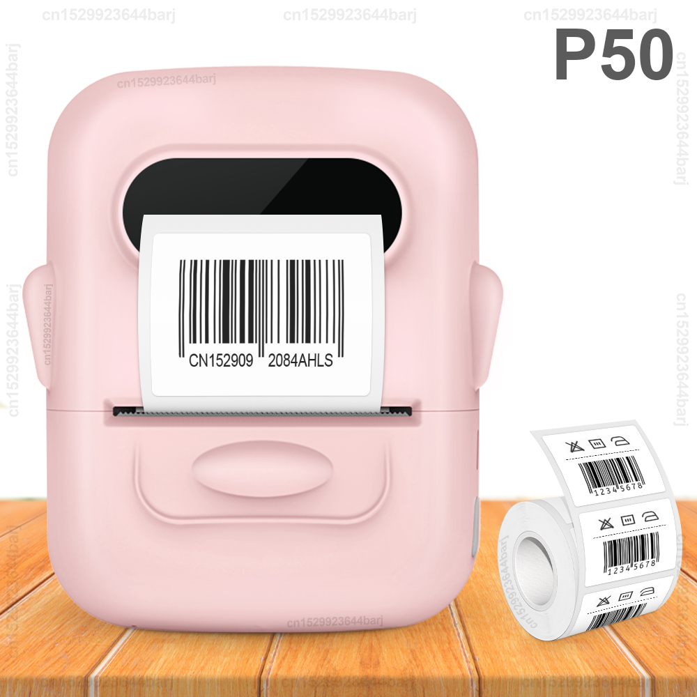 P50 Label Maker Mini Portable Thermal Printer Self-adhesive Label Printer Similar as Marklife P50 E210 M110 Print Label Sticker: Red