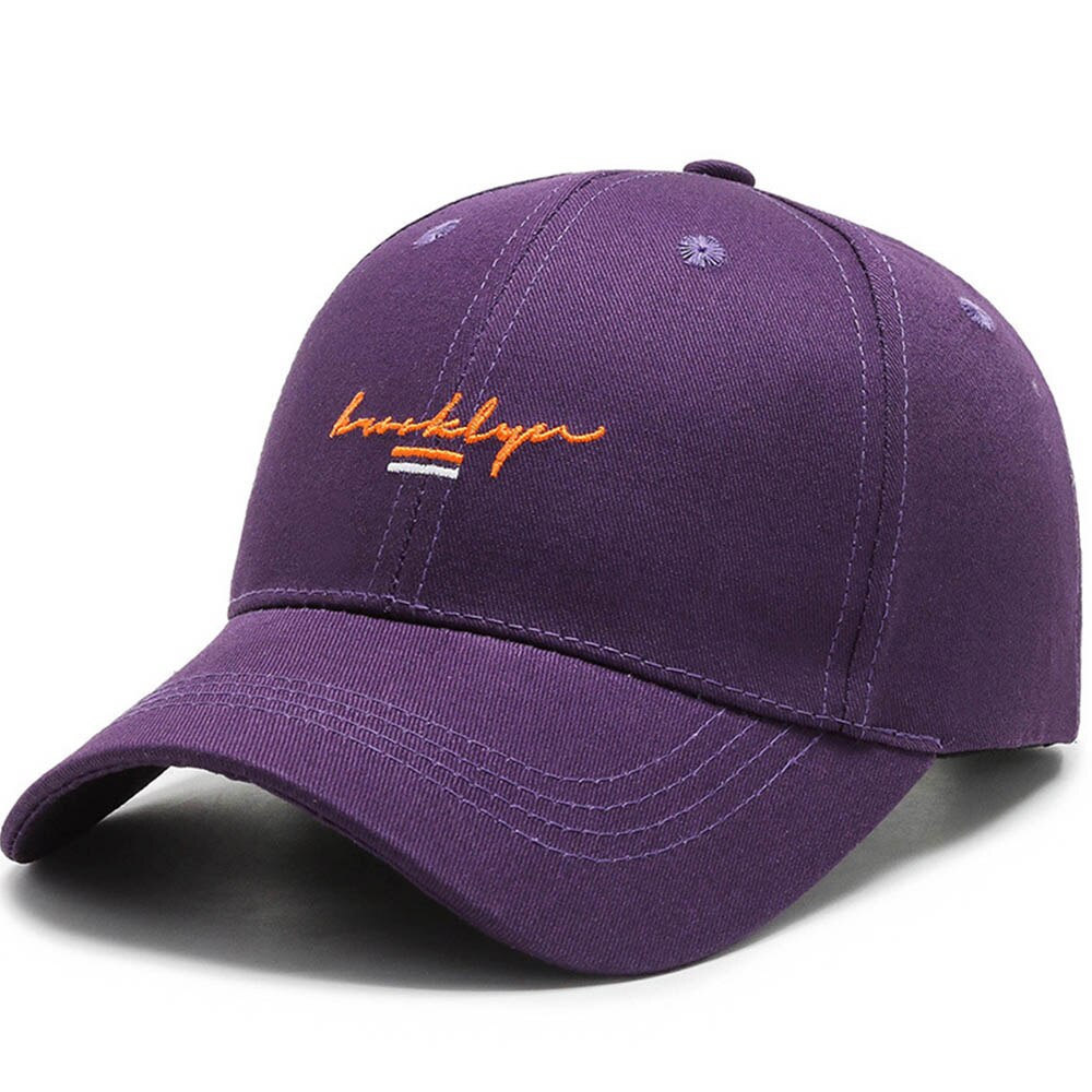 Fs lilla baseball cap til mænd kvinder sommer udendørs sports hat snapback hip hop brev broderi far hatte casquette: Lilla baseballkasket