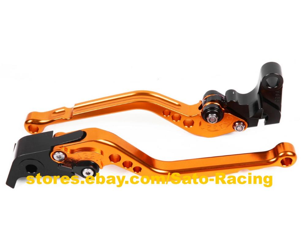 10 farben Für Husqvarna SM 610 Heiße Hohe Motorrad Lange Und Kurze Bremse Kupplung Hebel CNC Kurz Hebel: lang Orange
