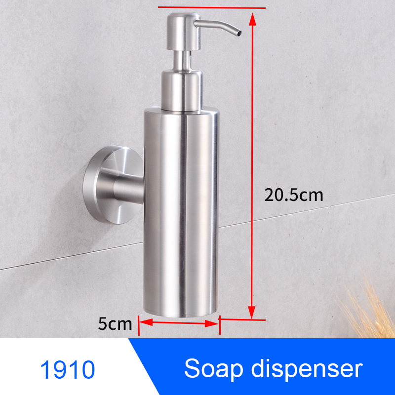 Bathroom Stainless Steel Towel Holder Wall Mounted Towel Rack Hanging Holder Single Towel Bar Ring Robe Hook Toilet Paper Holder: BAI1910