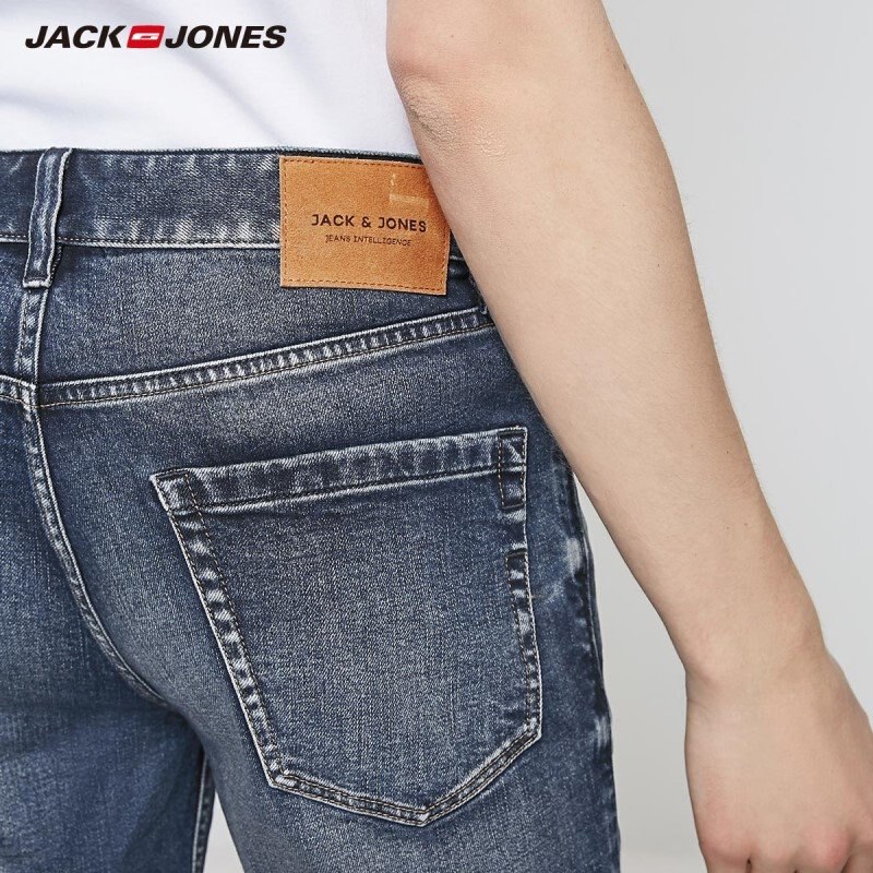 JackJones Men's Slim Straight Fit Stretch Cotton Denim Shorts|Streetwear 219243514