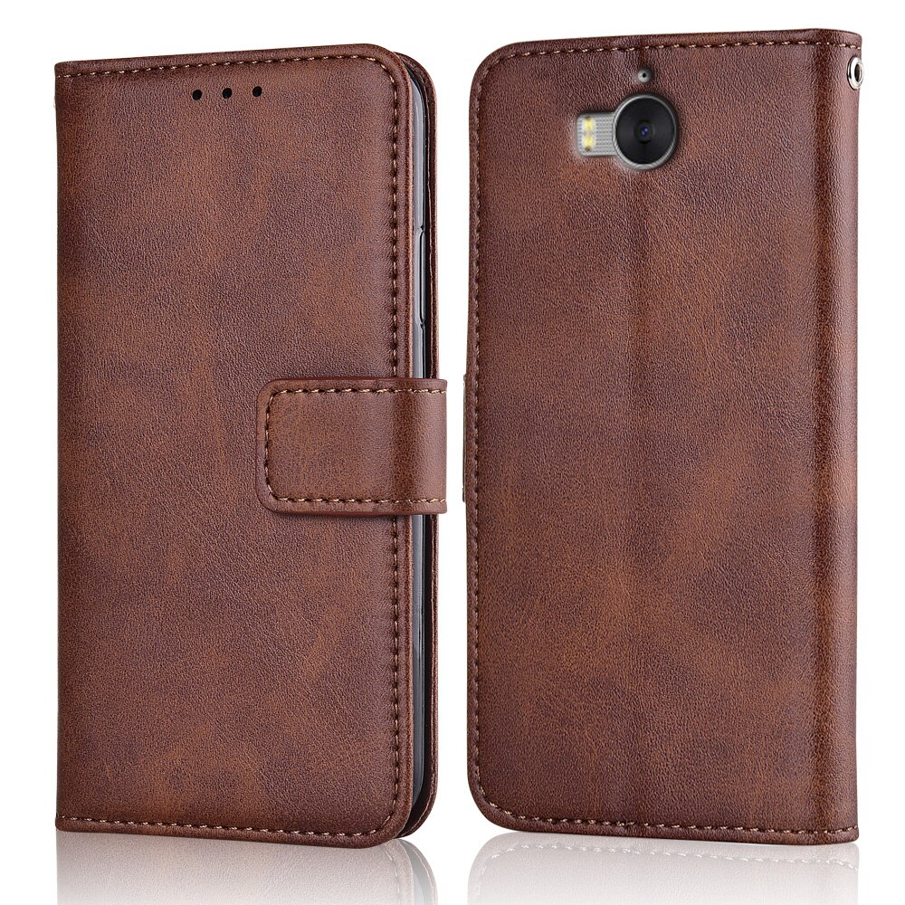 Para Huawei Y5 MYA-AL10 MYA-L22 MYA-U29 caso en Y5 Y52017 Coque cartera caso para Huawei Y5 libro tapa: niu-Brown